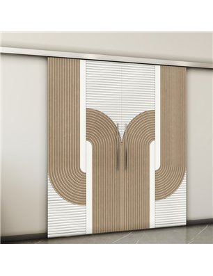 Holzschiebetür Slim-Line - Eiche und Weiss  Model 3040-2