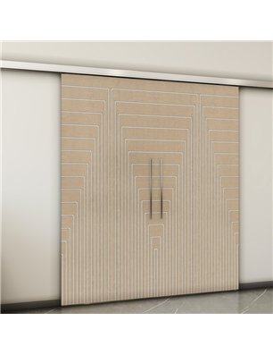 Holzschiebetür Slim-Line - Eiche und Weiss  Model 3052-2