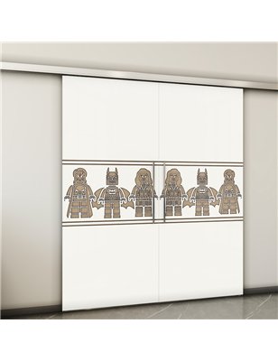Holzschiebetür Slim-Line - Eiche und Weiss  Model 3063-2