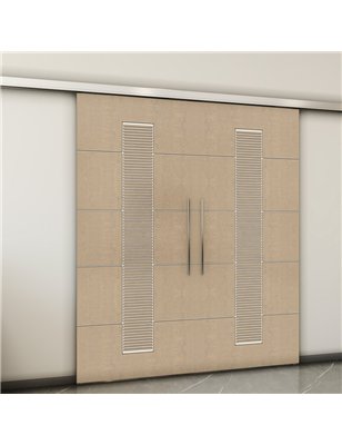 Holzschiebetür Slim-Line - Eiche und Weiss  Model 3067-2
