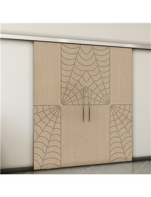 Holzschiebetür Slim-Line - Eiche und Weiss  Model 3076-2