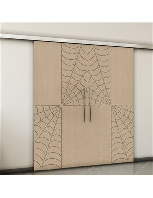 Holzschiebetür Slim-Line - Eiche und Weiss  Model 3076-2