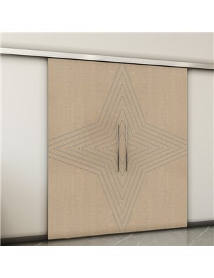 Holzschiebetür Slim-Line - Eiche und Weiss  Model 3083-2