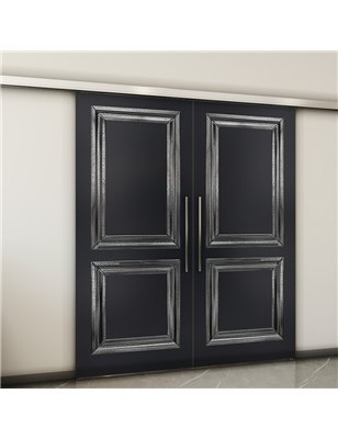 Holzschiebetür Slim-Line - Hell - Dunkel-Mix  Model 3023-2