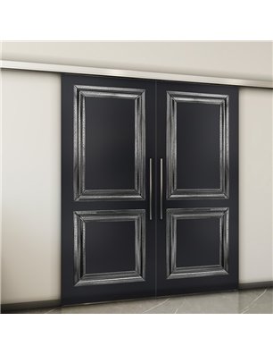 Holzschiebetür Slim-Line - Hell - Dunkel-Mix  Model 3023-2