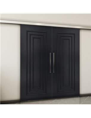 Holzschiebetür Slim-Line - Schwarz  Model 3002-2