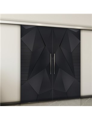 Holzschiebetür Slim-Line - Schwarz  Model 3033-2