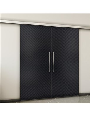 Holzschiebetür Slim-Line - Schwarz  Model 3047-2
