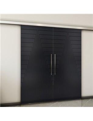 Holzschiebetür Slim-Line - Schwarz  Model 3052-2