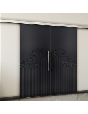 Holzschiebetür Slim-Line - Schwarz  Model 3057-2