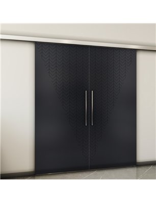 Holzschiebetür Slim-Line - Schwarz  Model 3078-2
