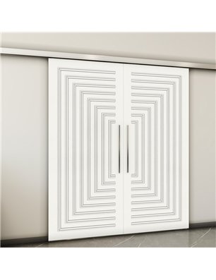 Holzschiebetür Slim-Line - Weiss  Model 3001-2