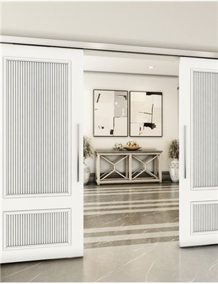 Holzschiebetür Slim-Line - Weiss  Model 3006