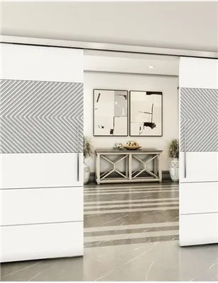 Holzschiebetür Slim-Line - Weiss Model 3020