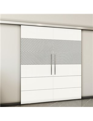 Holzschiebetür Slim-Line - Weiss  Model 3020-2