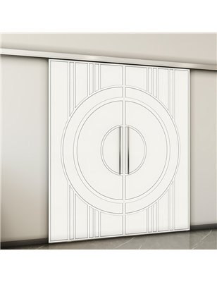 Holzschiebetür Slim-Line - Weiss  Model 3035-2