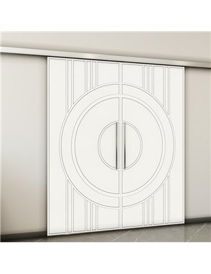Holzschiebetür Slim-Line - Weiss  Model 3035-2