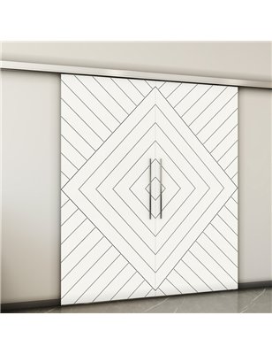 Holzschiebetür Slim-Line - Weiss  Model 3037-2