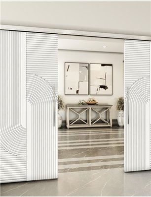 Holzschiebetür Slim-Line - Weiss  Model 3040