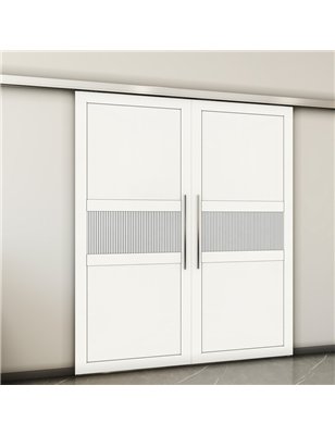 Holzschiebetür Slim-Line - Weiss  Model 3042-2
