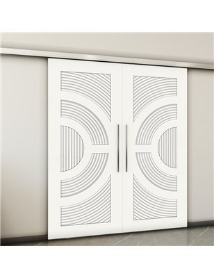 Holzschiebetür Slim-Line - Weiss  Model 3051-2
