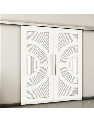 Holzschiebetür Slim-Line - Weiss  Model 3051-2