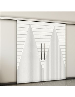 Holzschiebetür Slim-Line - Weiss  Model 3053-2