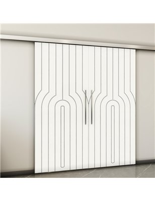 Holzschiebetür Slim-Line - Weiss  Model 3056-2