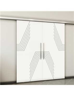 Holzschiebetür Slim-Line - Weiss  Model 3060-2