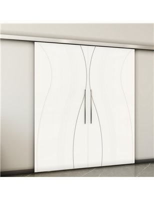 Holzschiebetür Slim-Line - Weiss  Model 3064-2
