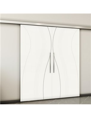 Holzschiebetür Slim-Line - Weiss  Model 3064-2