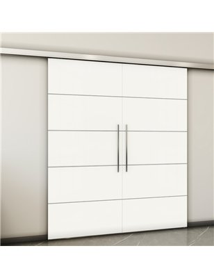 Holzschiebetür Slim-Line - Weiss  Model 3066-2