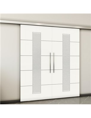 Holzschiebetür Slim-Line - Weiss  Model 3067-2
