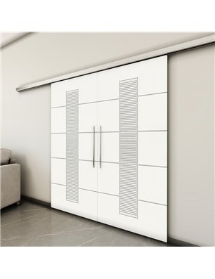 Holzschiebetür Slim-Line - Weiss  Model 3067-3