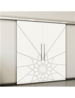 Holzschiebetür Slim-Line - Weiss  Model 3068-2