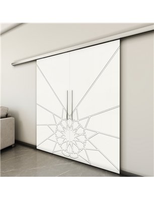Holzschiebetür Slim-Line - Weiss  Model 3068-3