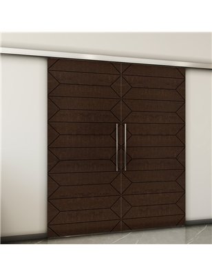 Holzschiebetür Slim-Line - Wenge  Model 3008-2
