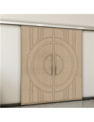 Holzschiebetür Slim-Line - Eiche  Model 3035-2
