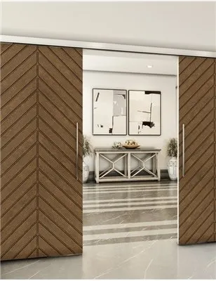 Holzschiebetür Slim-Line - Nussbaum Model 3024