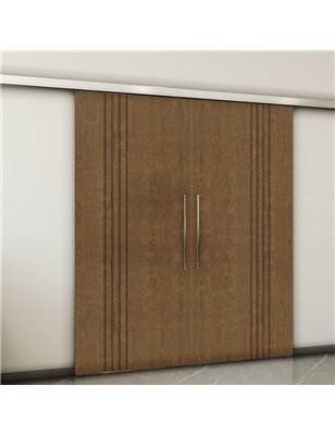 Holzschiebetür Slim-Line - Nussbaum  Model 3028-2