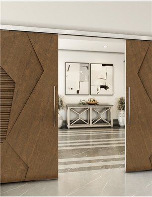 Holzschiebetür Slim-Line - Nussbaum  Model 3033
