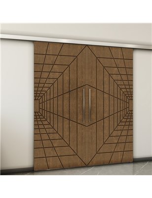 Holzschiebetür Slim-Line - Nussbaum  Model 3034-2