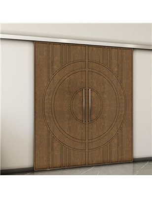 Holzschiebetür Slim-Line - Nussbaum  Model 3035-2