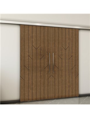 Holzschiebetür Slim-Line - Nussbaum  Model 3039-2