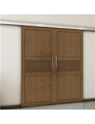 Holzschiebetür Slim-Line - Nussbaum  Model 3042-2