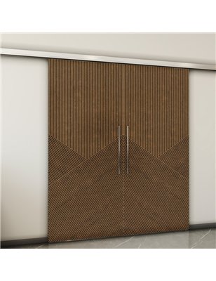 Holzschiebetür Slim-Line - Nussbaum  Model 3044-2