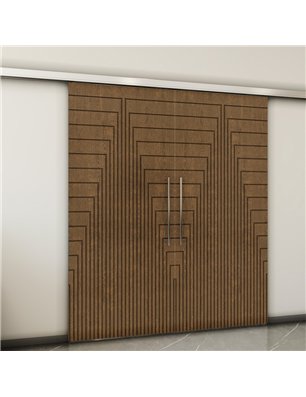 Holzschiebetür Slim-Line - Nussbaum  Model 3052-2