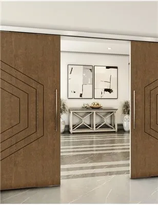 Holzschiebetür Slim-Line - Nussbaum Model 3072