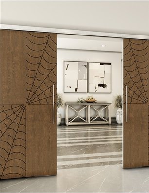 Holzschiebetür Slim-Line - Nussbaum  Model 3076