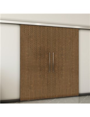 Holzschiebetür Slim-Line - Nussbaum  Model 3078-2